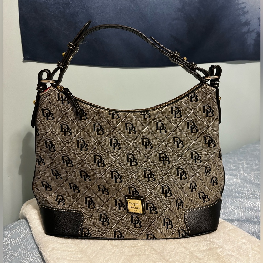 Like New Dooney & Bourke monogram hobo bag